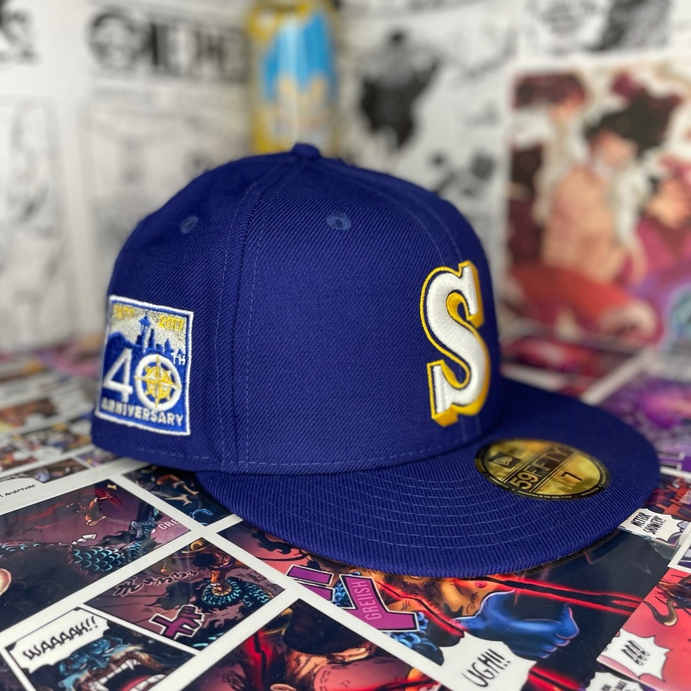 Seattle Mariners Fitted Hat Size 7
